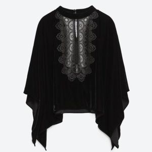 Zara Velvet Cape